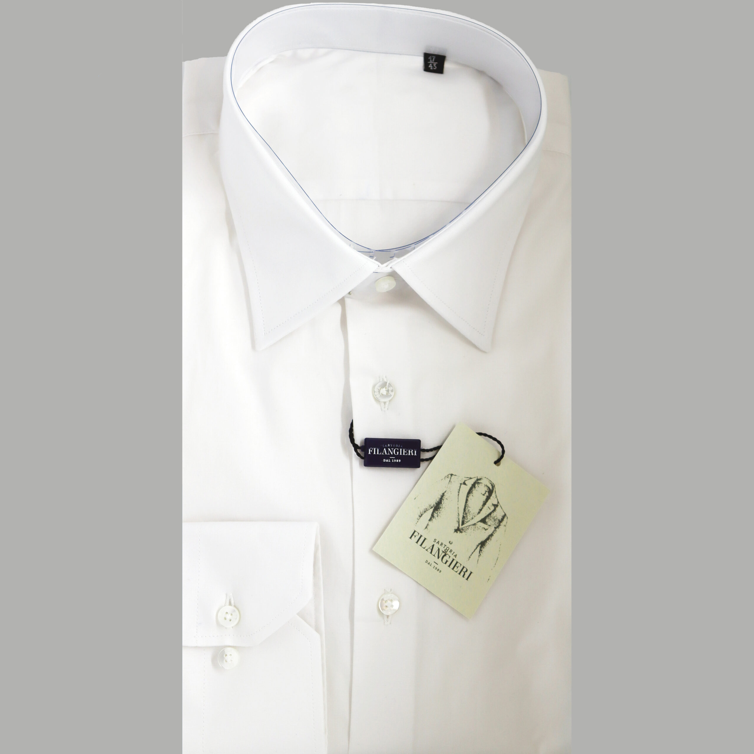 Offerta Camicia Bianca liscia slim Sartoria Filangieri