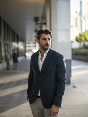 Giacca Velvet Blu| Regular fit | Collezione Autunno Inverno