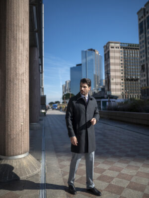 _NKM0016 Cappotto Raglan Grigio | Regular Fit | Collezione Autunno Inverno